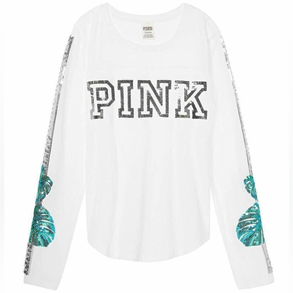 Victoria's Secret Pink football tee shirt